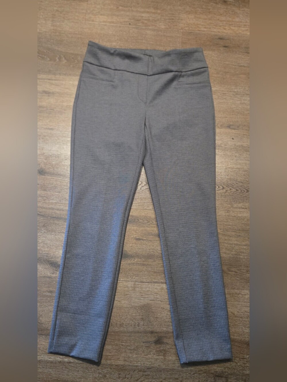 Dalia Houndstooth Pull-On Skinny Dress Pants - Size 8